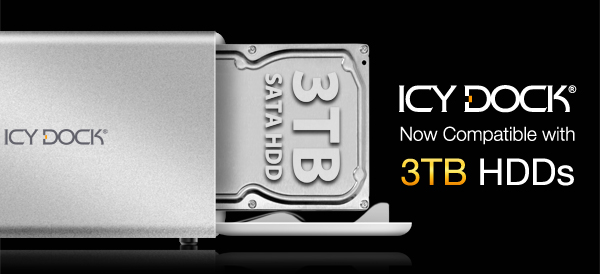 ICY DOCK Enclosure Now Compatible with 3TB HDDs