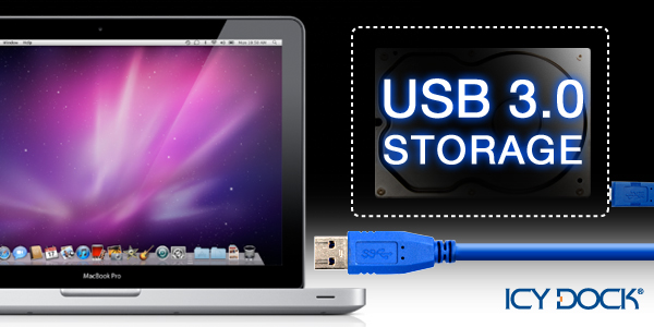 ICY DOCK new macbook pro usb 3.0 storage banner