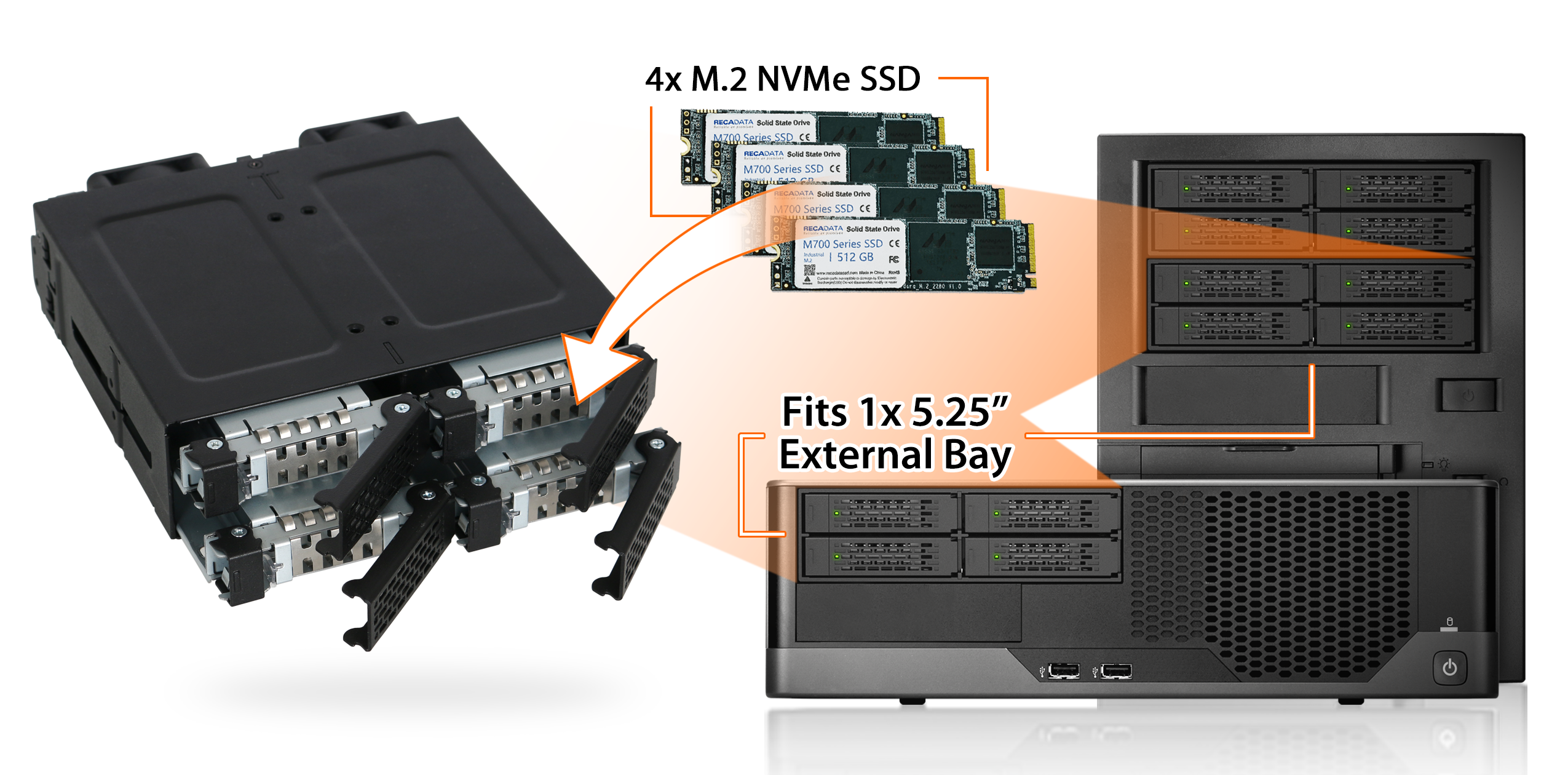 Concept Enclosure: How to make NVMe M.2 SSD Hot Swappable
