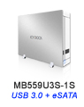 MB559U3S-1S Ultra Slim USB 3.0 & eSATA External HDD Enclosure