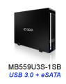 MB559U3S-1SB Ultra Slim USB 3.0 & eSATA External HDD Enclosure