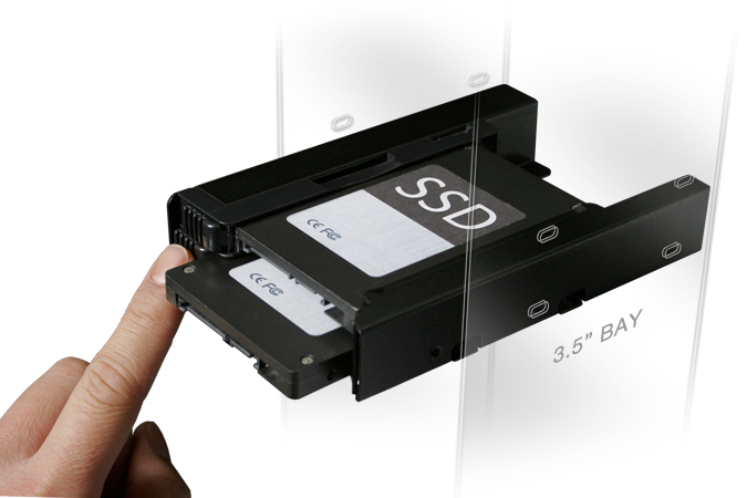 ICY DOCK MB082SP 2.5 HDD/SSD Bracket for 3.5 Bay with Quick Eject Icy Dock MB082SP
