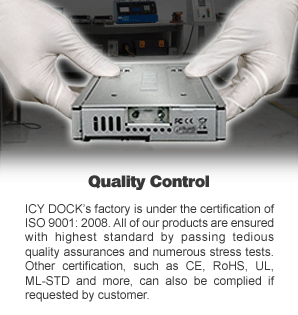 photo description du contrôle de la qualité icydock