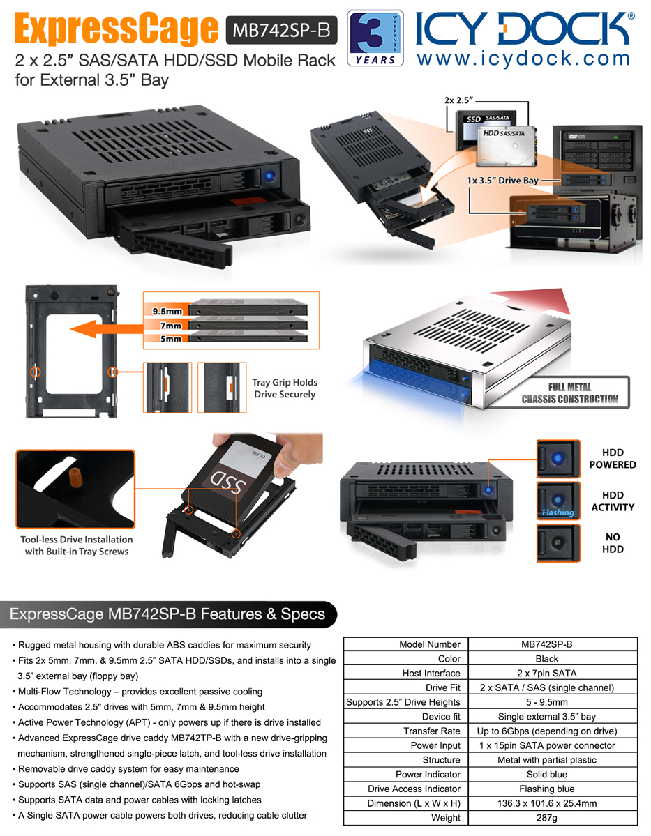MB742SP-B_ExpressCage Series_REMOVABLE 2.5